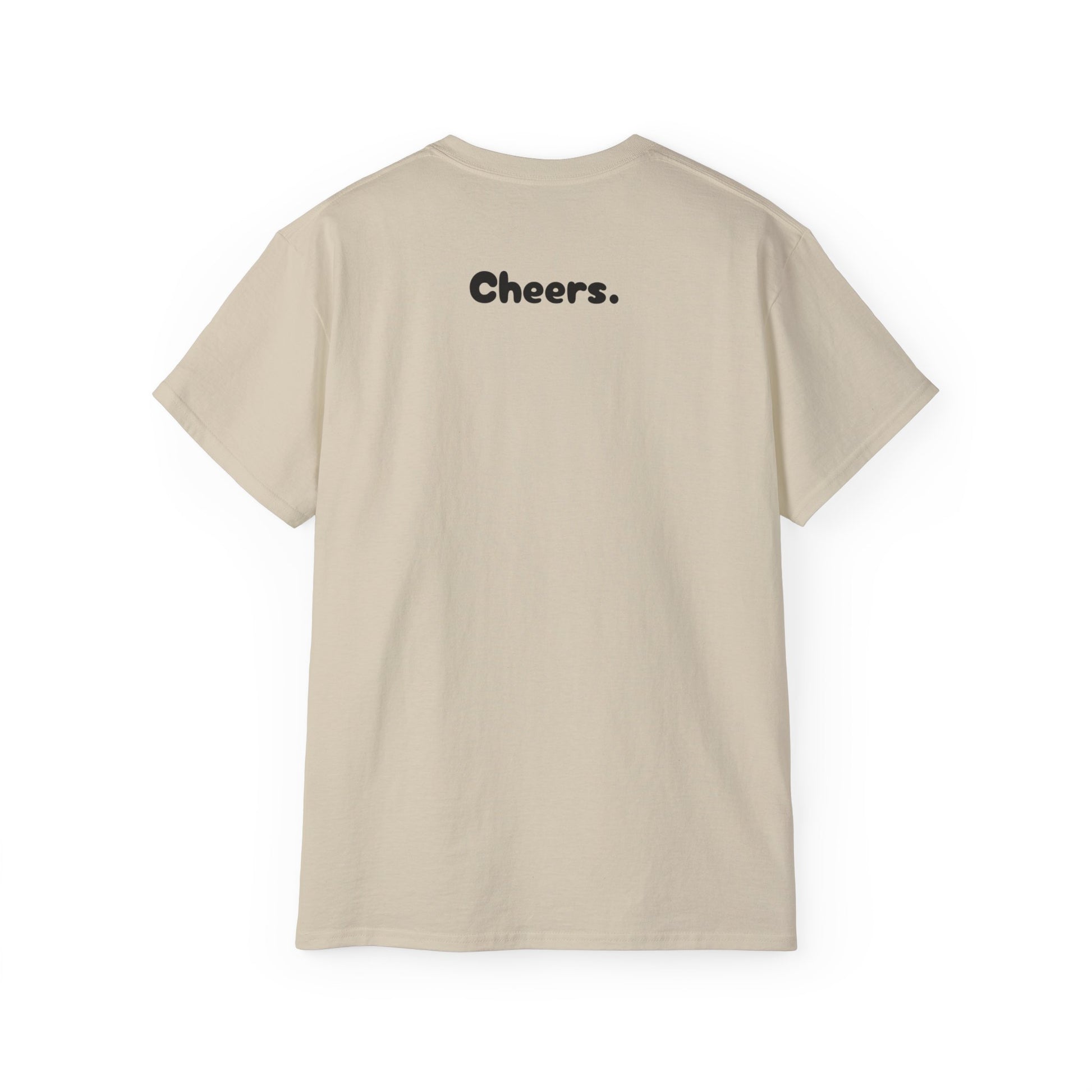 Women's Clothing  Unisex  T-shirts  Spring Essentials  shirt that says cheers  Regular fit  Neck Labels  Men's Clothing  DTG  Crew neck  Cotton  cheers tee  cheers t-shirts  cheers t shirt  cheers shirts  cheers shirt