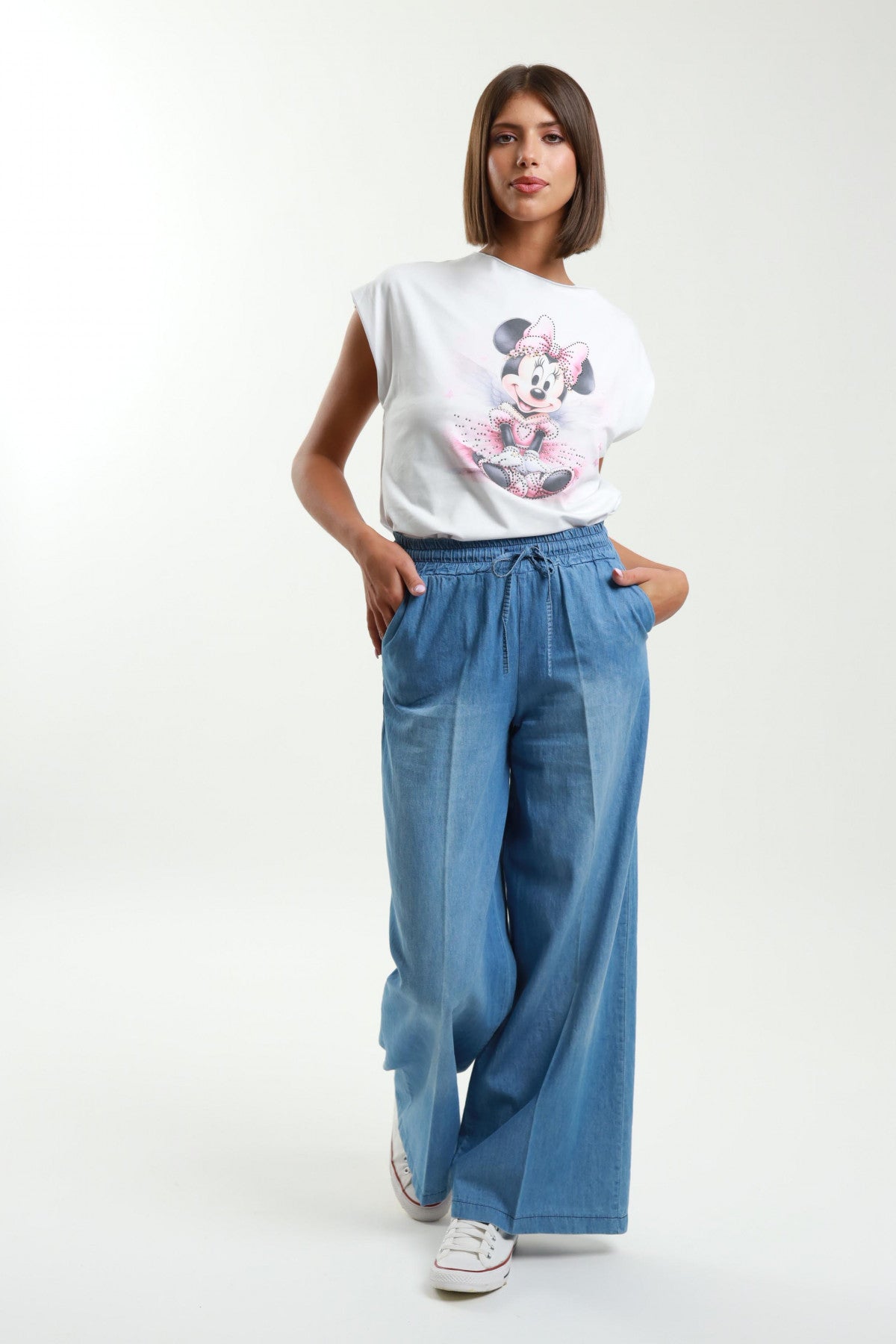 Pantaloni Chambray Susy Mix